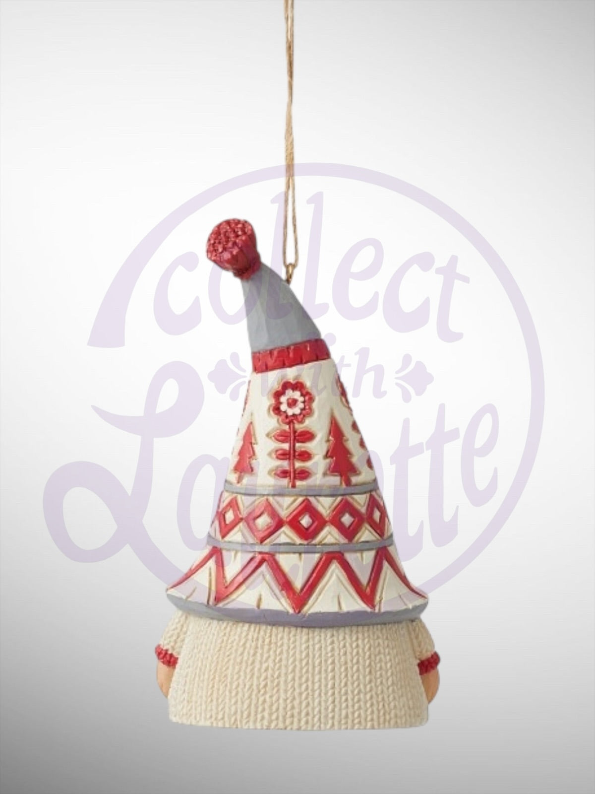 Jim Shore Heartwood Creek - Nordic Noel Gnome in White Sweater Ornament